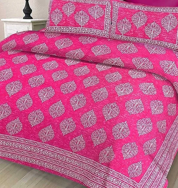 Jaipuri_Prints_Cotton_Double_Bedsheet_(Pink)